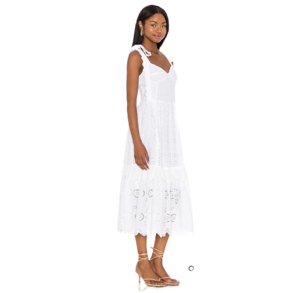 LoveShackFancy Antonella White Eyelet Dress NWT - Picture 4 of 16